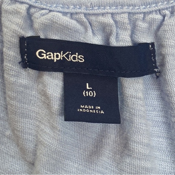 🌺 GAP Kids Light Blue Lace Insert Loose Fit Tank Top - Picture 5 of 6